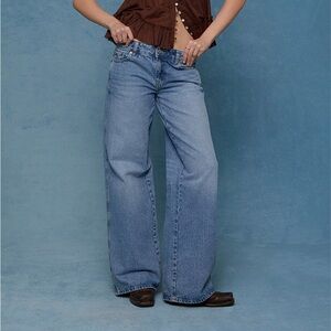 PacSun Casey Jeans Sz 25 Denim Blue Wide-Leg Women's Jeans